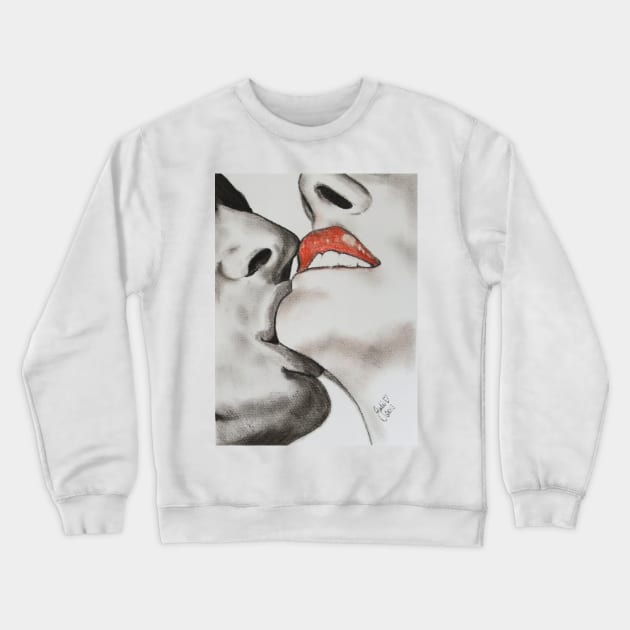 Sensual Kiss Crewneck Sweatshirt by Krusty